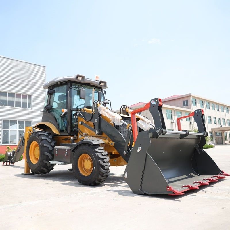 Máquina de carregamento de trator diesel, retroexcavadora, de 1,2 toneladas Máquina de tractor agrícola, de 0,1 cbm