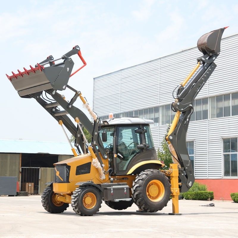 Máquina de carregamento de trator diesel, retroexcavadora, de 1,2 toneladas Máquina de tractor agrícola, de 0,1 cbm