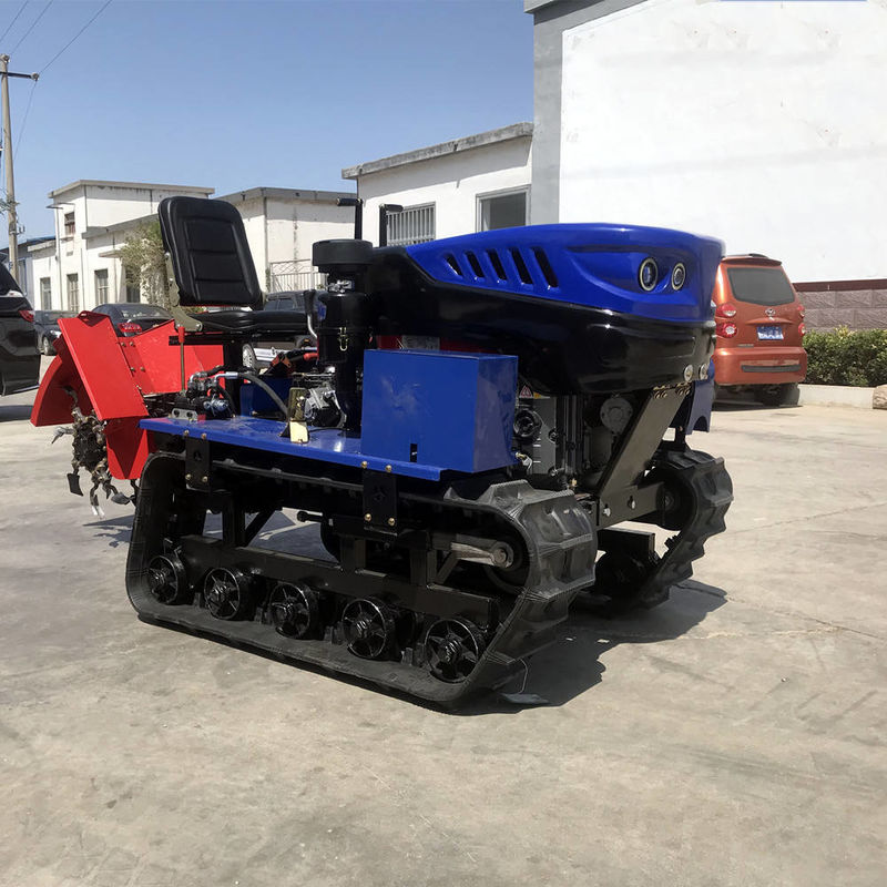 Trator com motor a diesel vermelho-azul Fazenda Orchard Paddy Field Mini Tractor