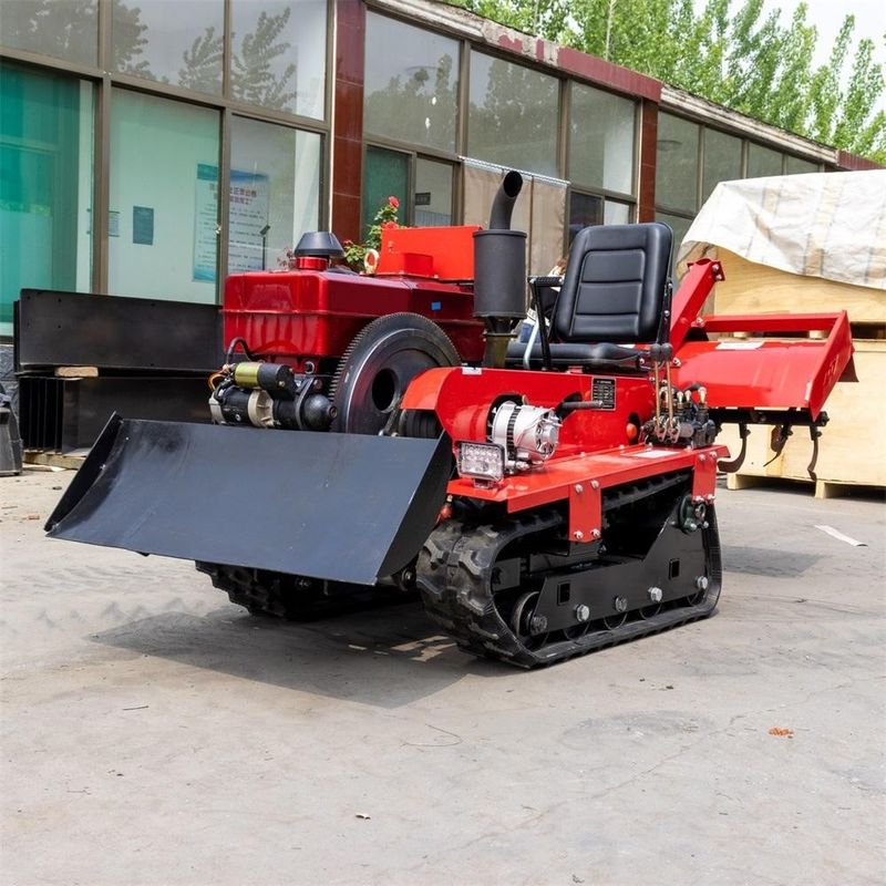 Trator com motor a diesel vermelho-azul Fazenda Orchard Paddy Field Mini Tractor