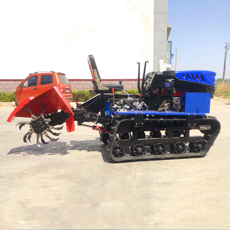 Trator com motor a diesel vermelho-azul Fazenda Orchard Paddy Field Mini Tractor