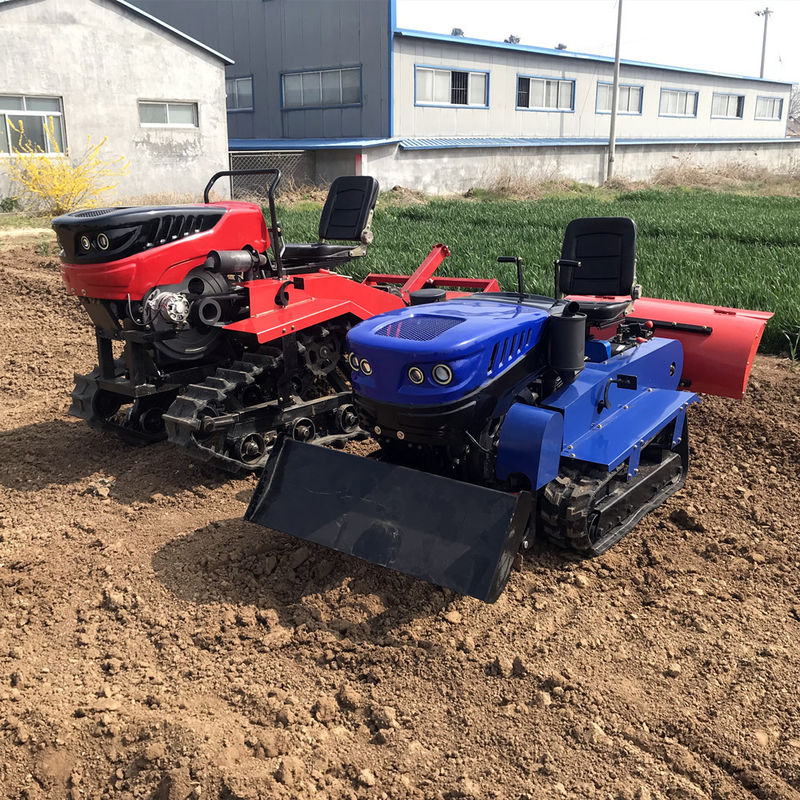 Trator com motor a diesel vermelho-azul Fazenda Orchard Paddy Field Mini Tractor
