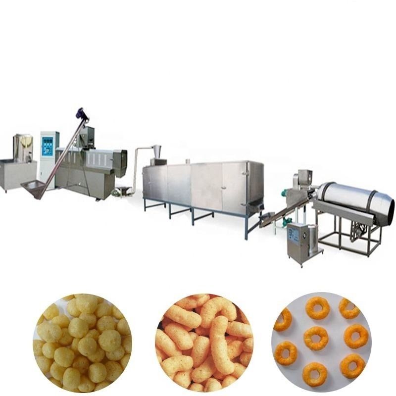 Máquina de produção automática de lanches Extrusora controlada por PLC 120KW Potência 5000 KG Peso