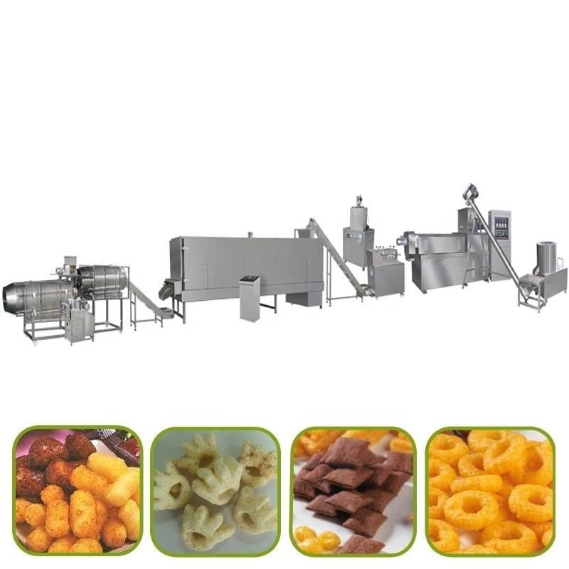 Máquina de produção automática de lanches Extrusora controlada por PLC 120KW Potência 5000 KG Peso