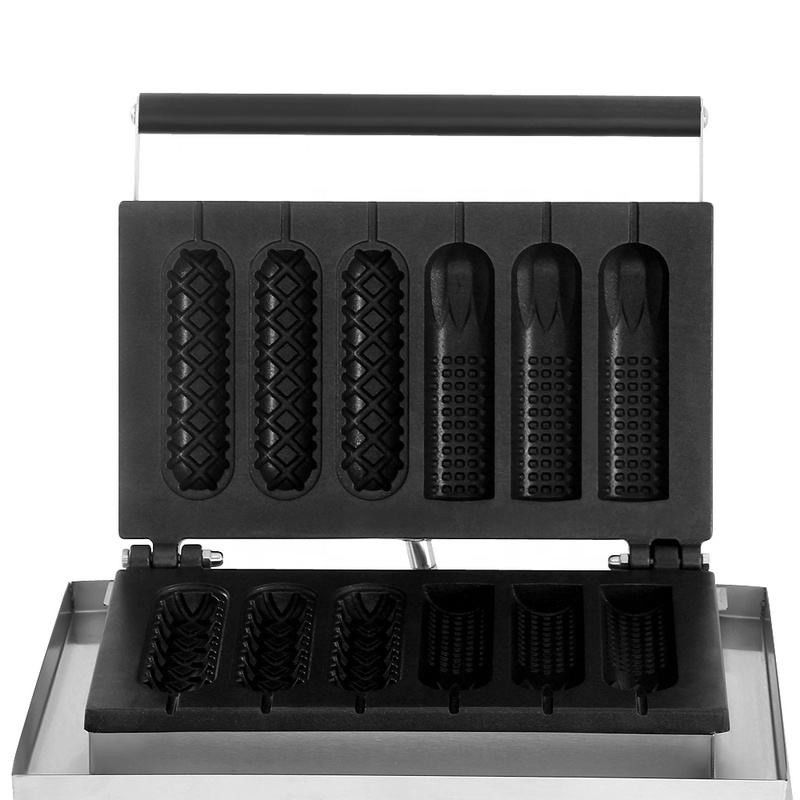 CE Ferro fundido Elétrico Outra Máquina de lanches Coreano Comercial Natal 6 Stick Corn Waffle Hot Dog Maker