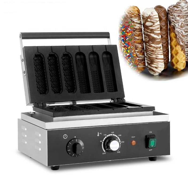 CE Ferro fundido Elétrico Outra Máquina de lanches Coreano Comercial Natal 6 Stick Corn Waffle Hot Dog Maker