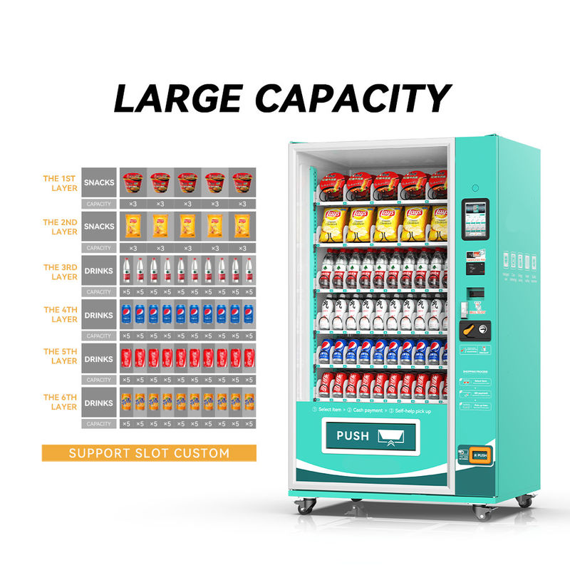 Design personalizado China Máquinas de venda a granel Máquinas de venda a granel Comercial Toque para alimentos e bebidas