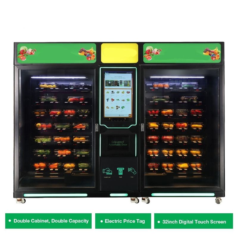 Máquina de venda automática de salada refrigerada de frutas e vegetais para alimentos