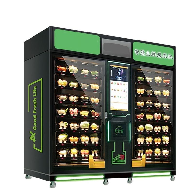 Máquina de venda automática de salada refrigerada de frutas e vegetais para alimentos