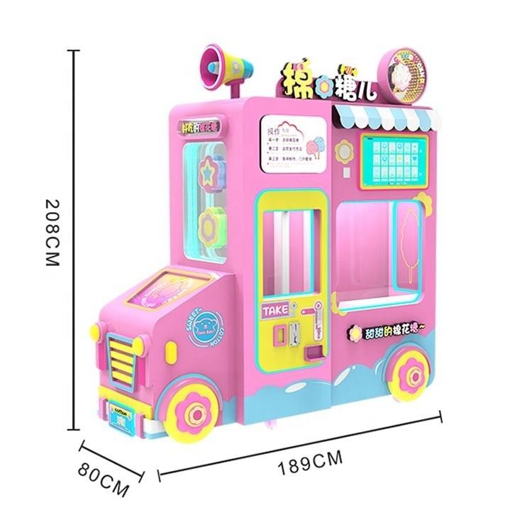 Máquina automática de venda de doces de algodão com multi-línguas