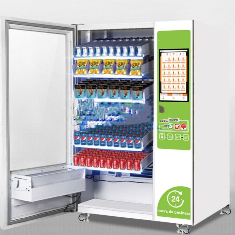 24h Self-Service Automático Touch Screen Combo Bebida Snack Máquina de venda automática Distribuidor Automática Vendor