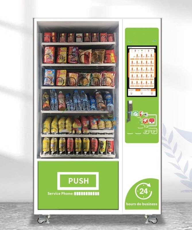 24h Self-Service Automático Touch Screen Combo Bebida Snack Máquina de venda automática Distribuidor Automática Vendor