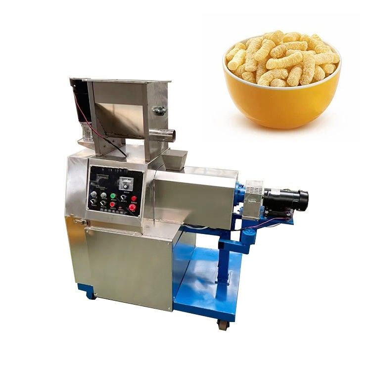 5.5kw Snack Bar Twin Screw Extruder Chips de milho pufadas Snacks Máquina de fazer comida