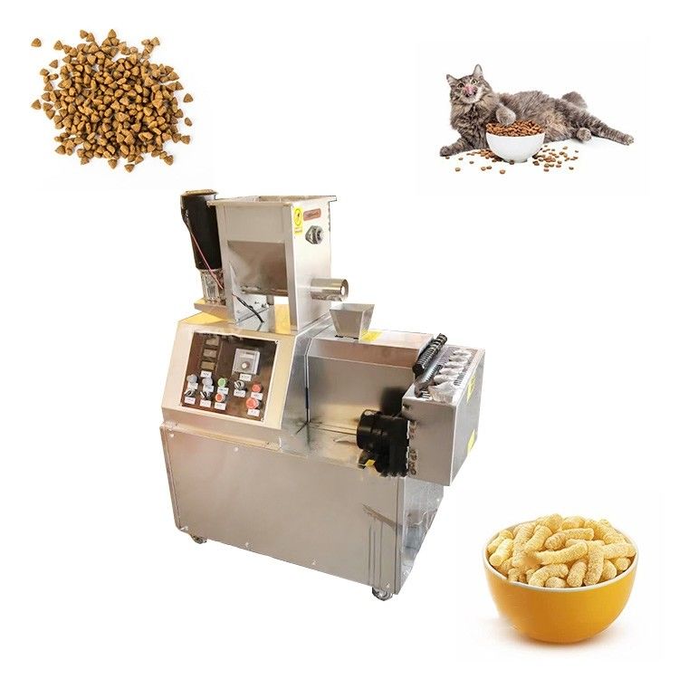 5.5kw Snack Bar Twin Screw Extruder Chips de milho pufadas Snacks Máquina de fazer comida
