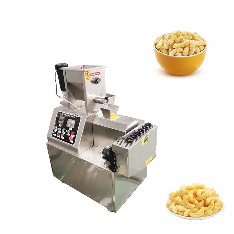 5.5kw Snack Bar Twin Screw Extruder Chips de milho pufadas Snacks Máquina de fazer comida