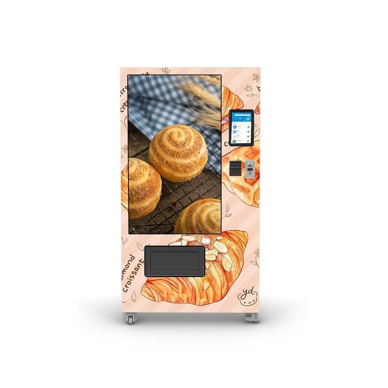 50W Automático Pão Snack Alimentos e Bebidas Produtos Qr Pagar Máquinas de venda automática