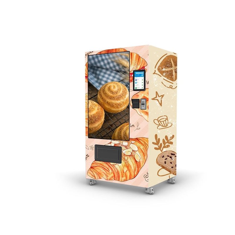 50W Automático Pão Snack Alimentos e Bebidas Produtos Qr Pagar Máquinas de venda automática