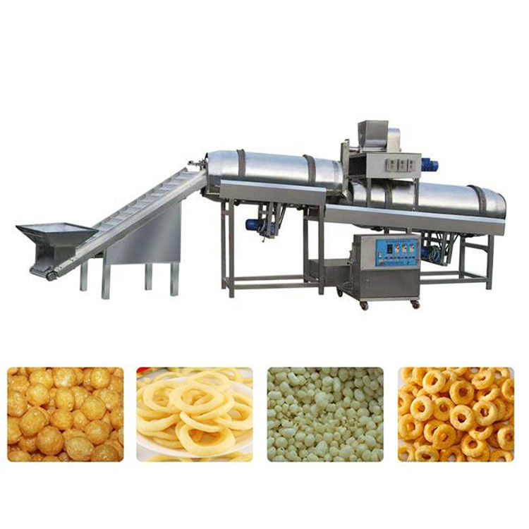 Linha de produção de snacks totalmente automática Máquina de fazer snacks elétricos para processamento de alimentos consistente