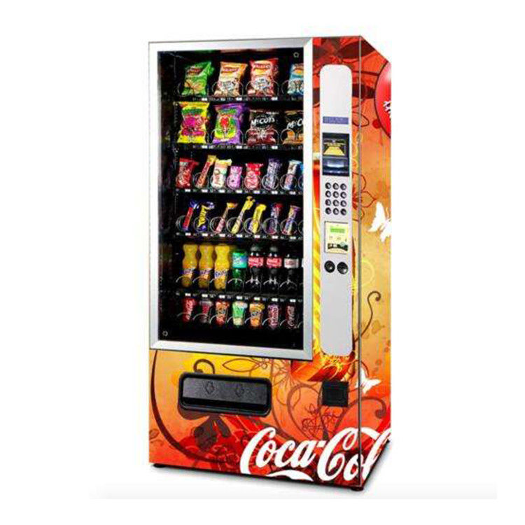 Intervalo de temperatura de acordo com itens dentro máquina de venda de café comercial para lanches e opções personalizáveis